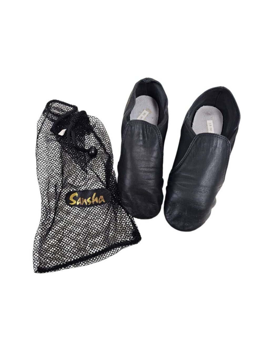 Sansha black leather jazz shoes . size 7M